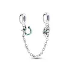 SILVER HEART - Charm Cadena Doble Suerte en Plata Fina 925