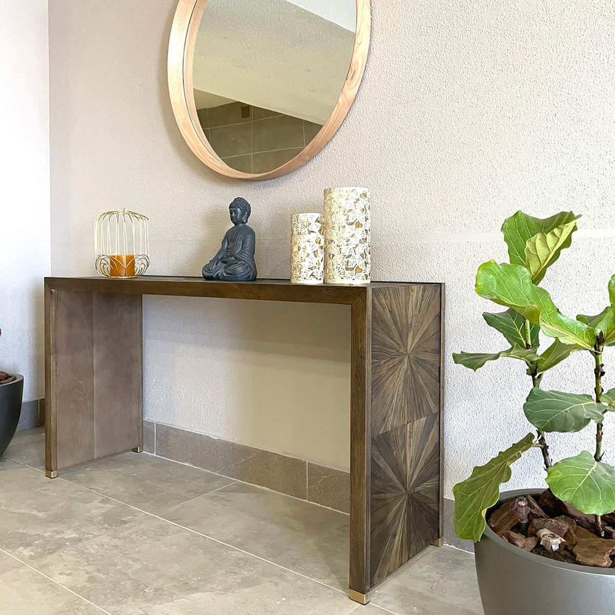 MEYA MUEBLES - Arrimo Dali madera roble 805x162x45