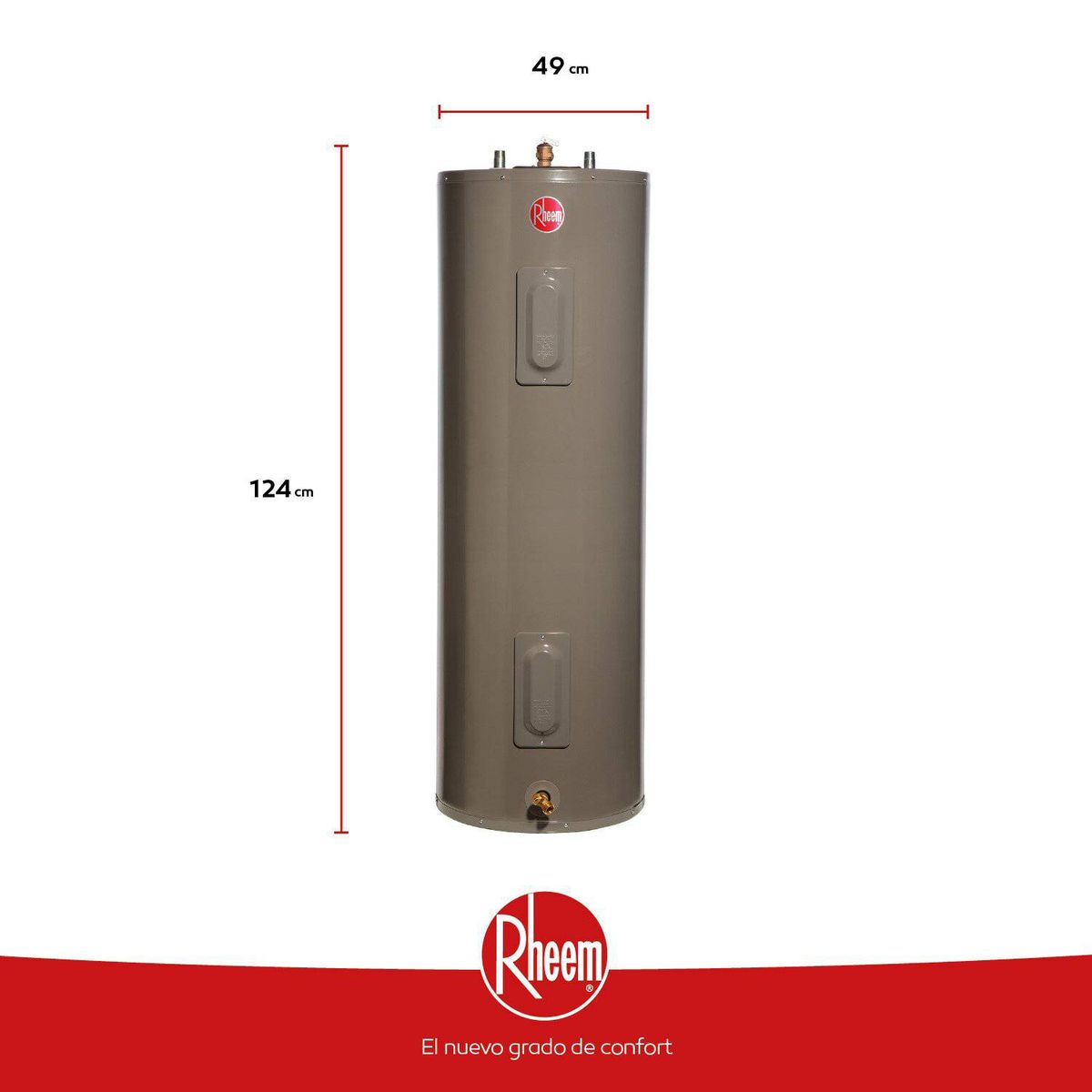 RHEEM - Termo eléctrico rheem 152 litros piso 220v 2kw