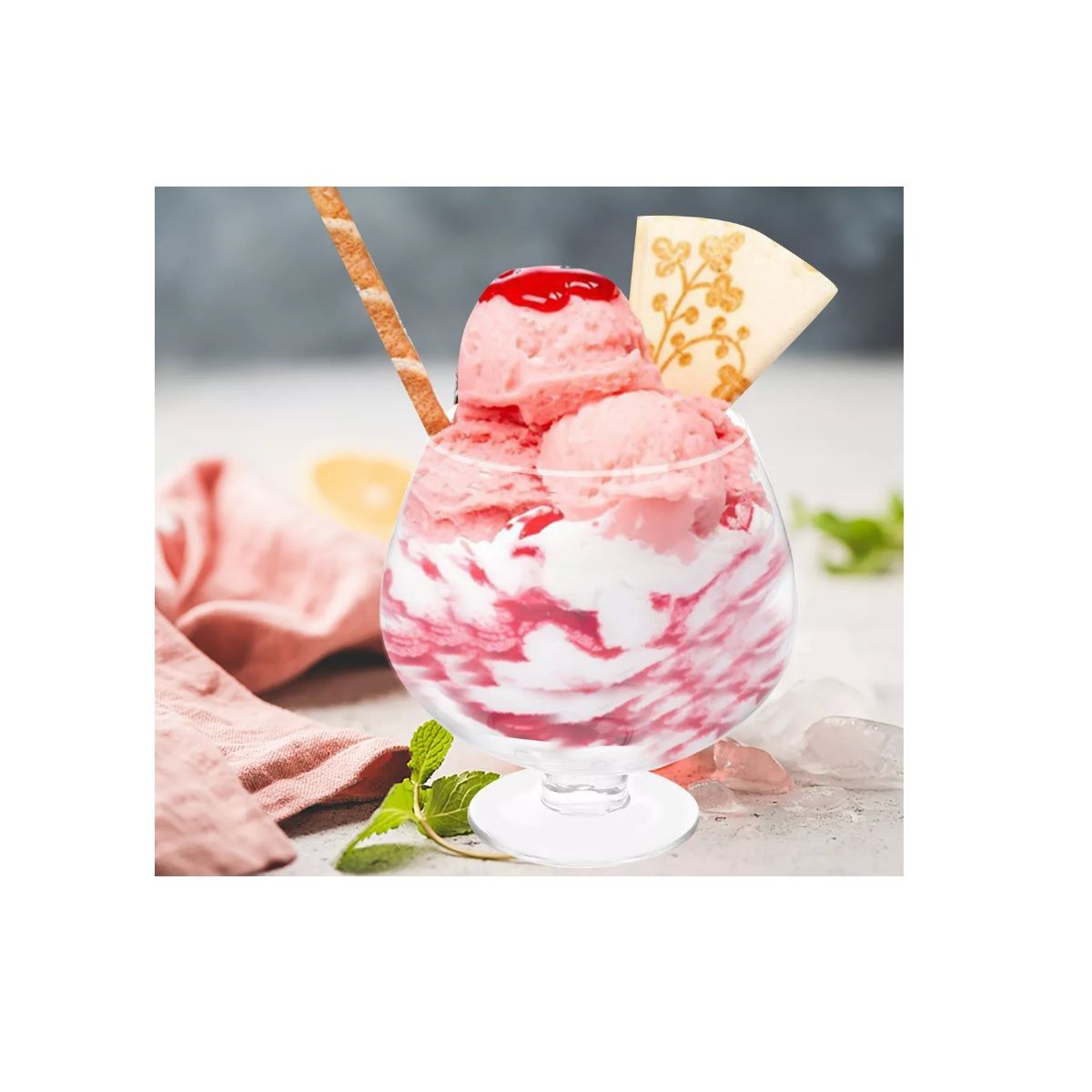 GENERICO - Copa grande / Copón Gigante de Vidrio 2 Litros Cóctel- Vino