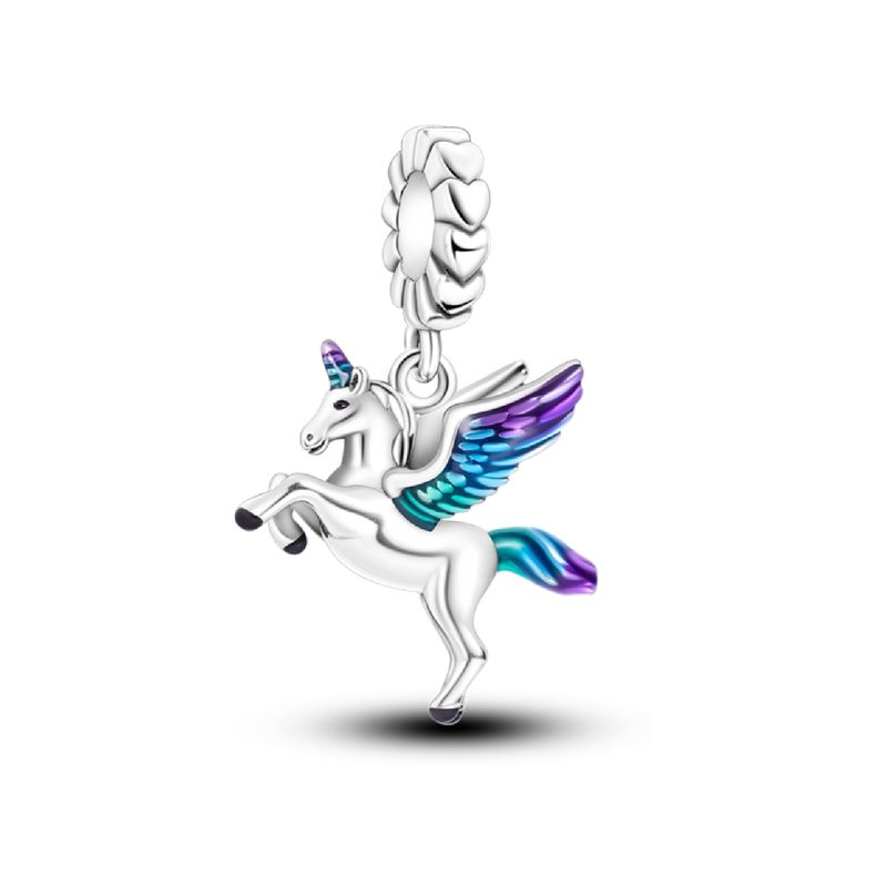 SILVER HEART - Charm Unicornio Majestuoso en Plata Fina 925 SILVER HEART