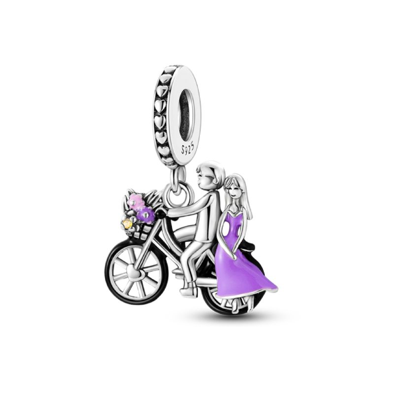SILVER HEART - Charm Pareja de Recién Casados en Plata Fina 925 SILVER HEART