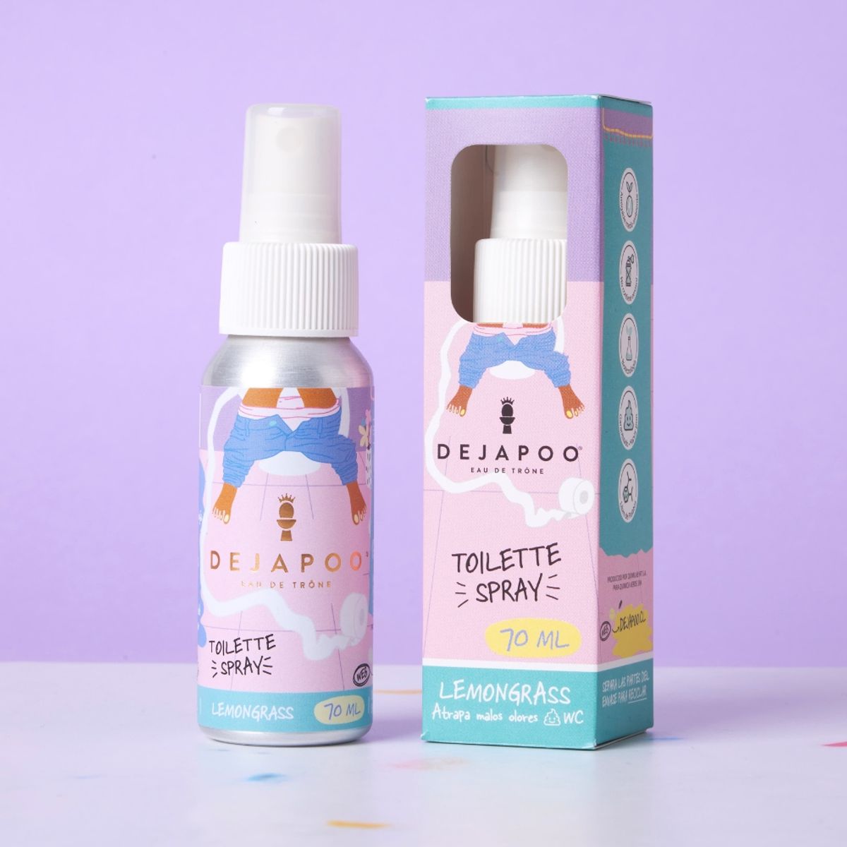 DEJAPOO - Dejapoo - Eliminador de olores para el baño WC - 2 Chicky L Grass