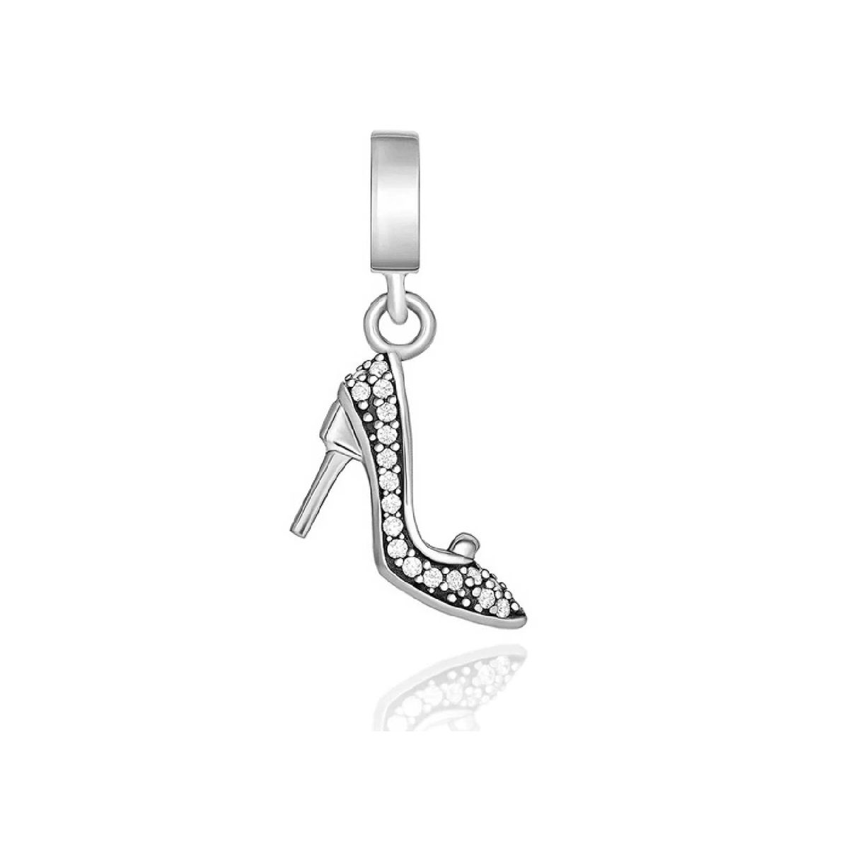 SILVER HEART - Charm Zapato de Fiesta en Plata Fina 925 SILVER HEART