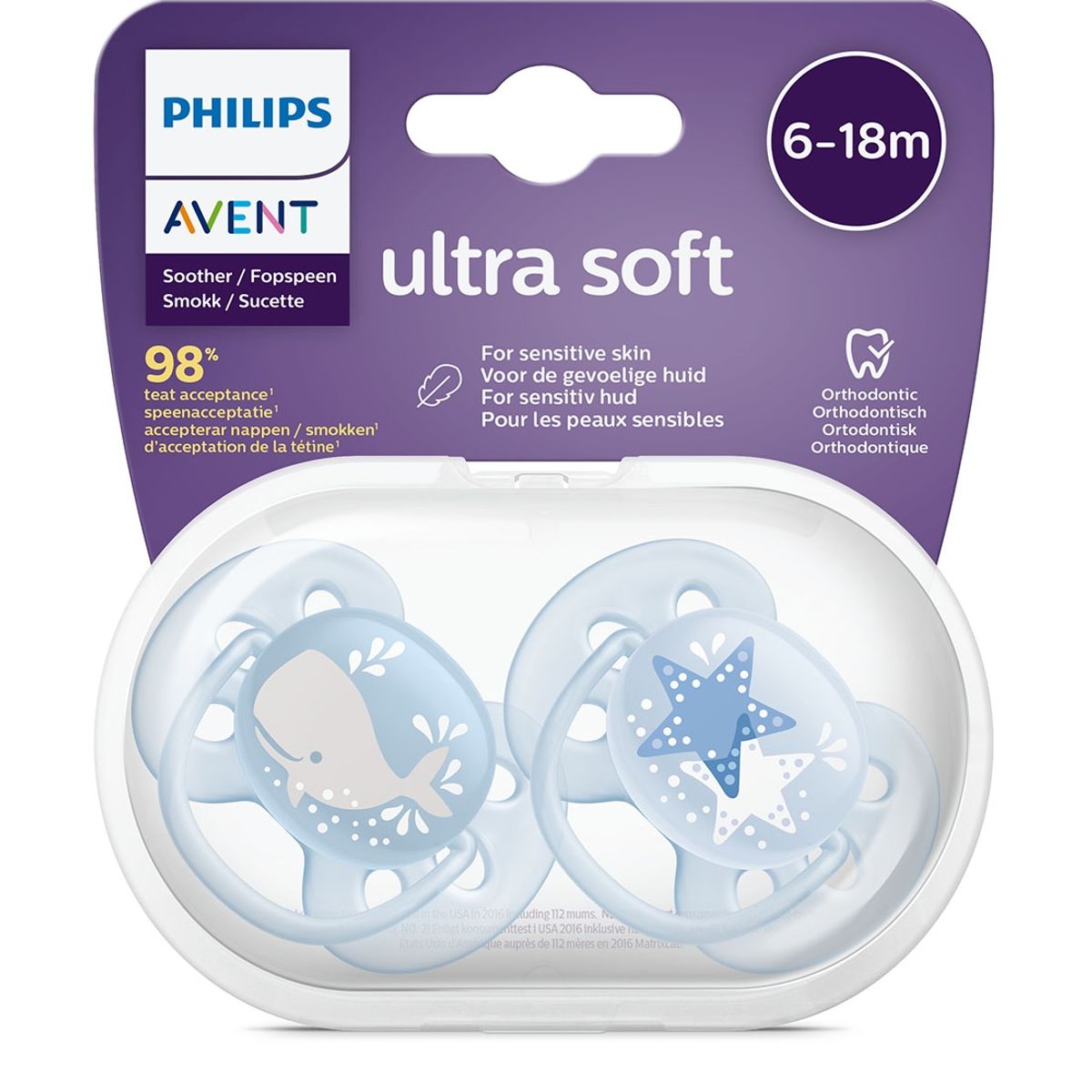 AVENT - Chupete UltraSoft Philips Avent SCF22303 6-18m Ultrasuave