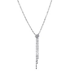 ANDREA COGGIOLA JOYAS - Collar Cadena Punto Coma y Colgante Disco Satinado Plata Fina 925