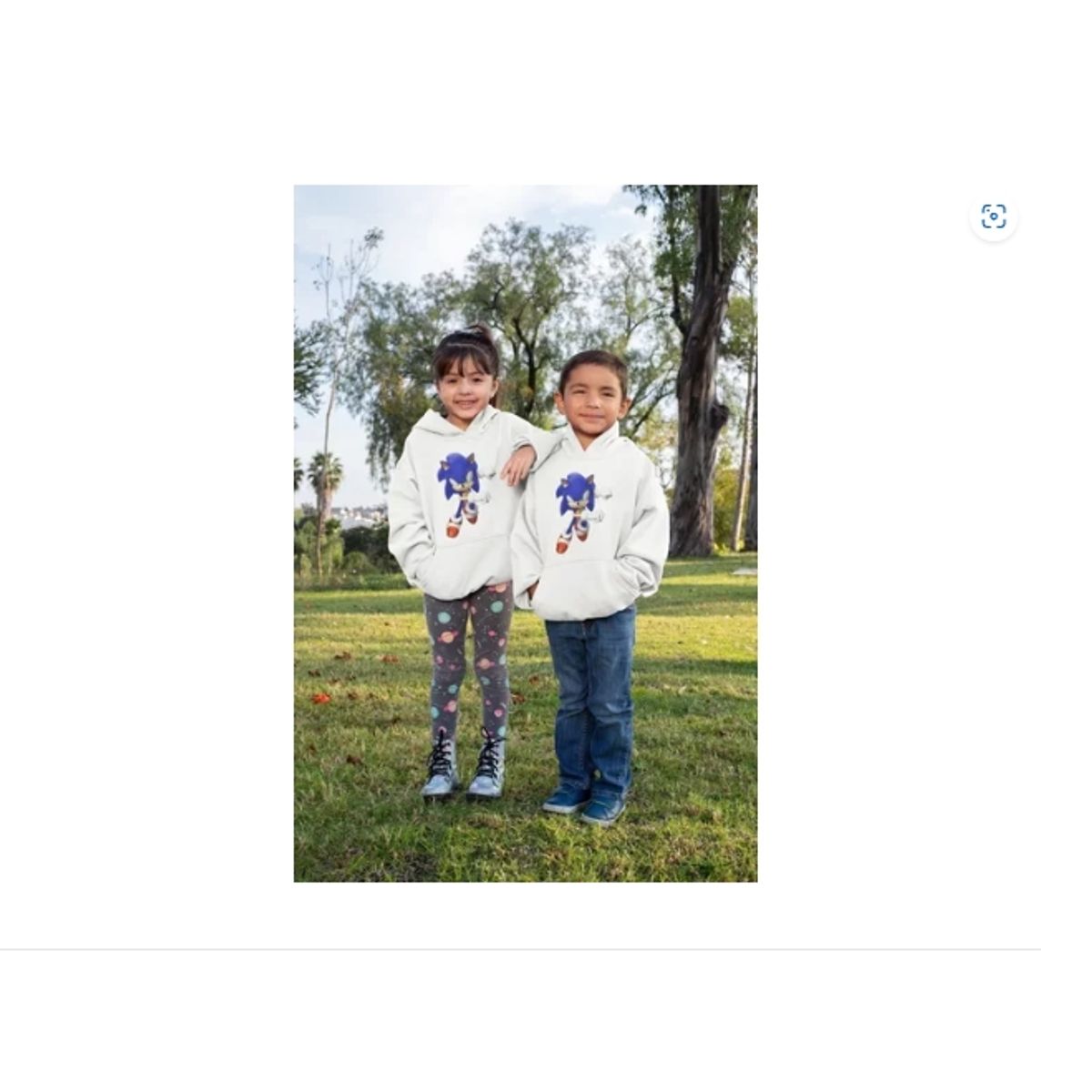 GENERICO - Poleron Niños Sonic De Algodon Estampado Invierno Unisex