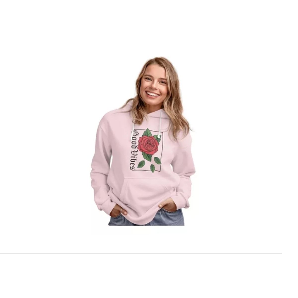 GENERICO - Polerón Dama Rosas Flor Energia Alegre Estampado