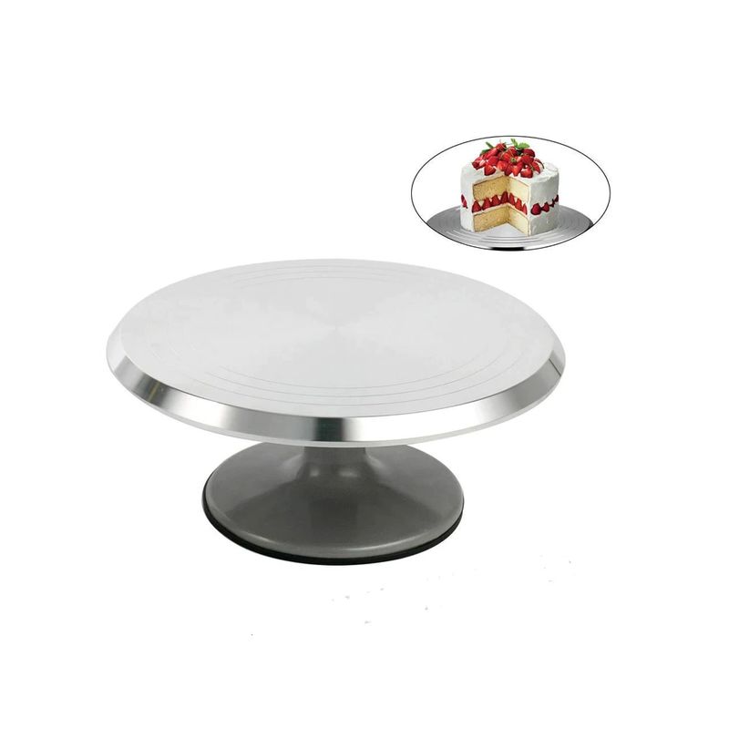 GENERICO - Base Giratoria Tortas Plato Giratorio Base de Aluminio Base de 24cm
