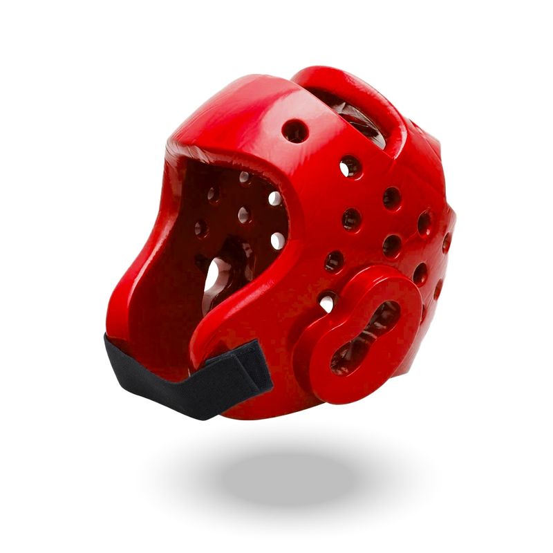 PWRFITNESS - Casco Boxeo Rojo Talla S
