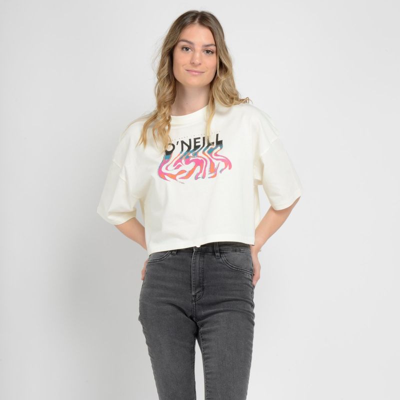 O'NEILL - POLERA MANGA CORTA THREAD BEIGE CLARO