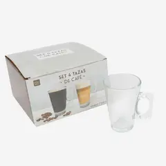 HOMEWELL - Set Tazas de Café 240ml (4u)
