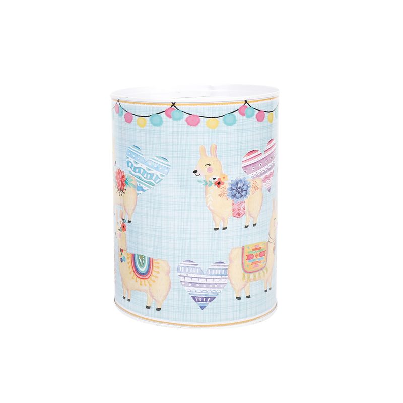 HOMEWELL - Alcancía diseño alpaca feliz infantil metal