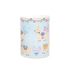 HOMEWELL - Alcancía diseño alpaca feliz infantil metal