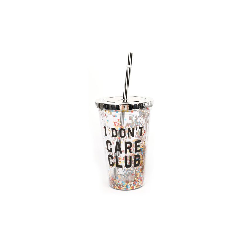 HOMEWELL - Vaso con bombilla 9.5x15.5cm 500ml