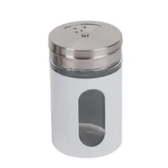 HOMEWELL - Especiero de metal blanco 70ml