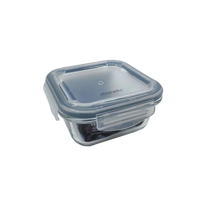 IMAHE - CONTENEDOR HERMETICO VIDRIO CUADRADO 310 ML IMAHE