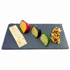 HOMEWELL - Tabla Cocktail Rectangular Piedra Pizarra 30x15cm
