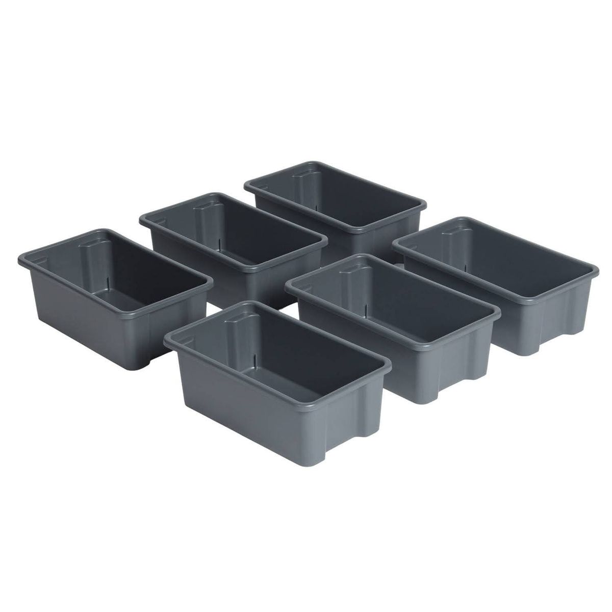 AUTORODEC - Pack de 6 cajas de 9 lt color grafito