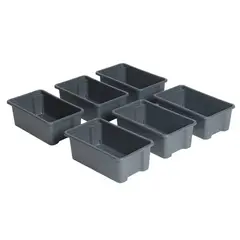 AUTORODEC - Pack de 6 cajas de 9 lt color grafito