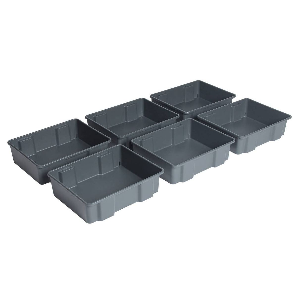 AUTORODEC - Pack de 6 cajas  de 20 lts color grafito