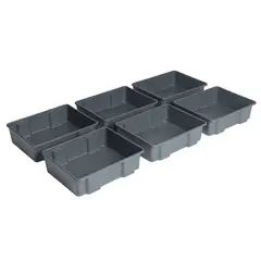 AUTORODEC - Pack de 6 cajas de 20 lts color grafito