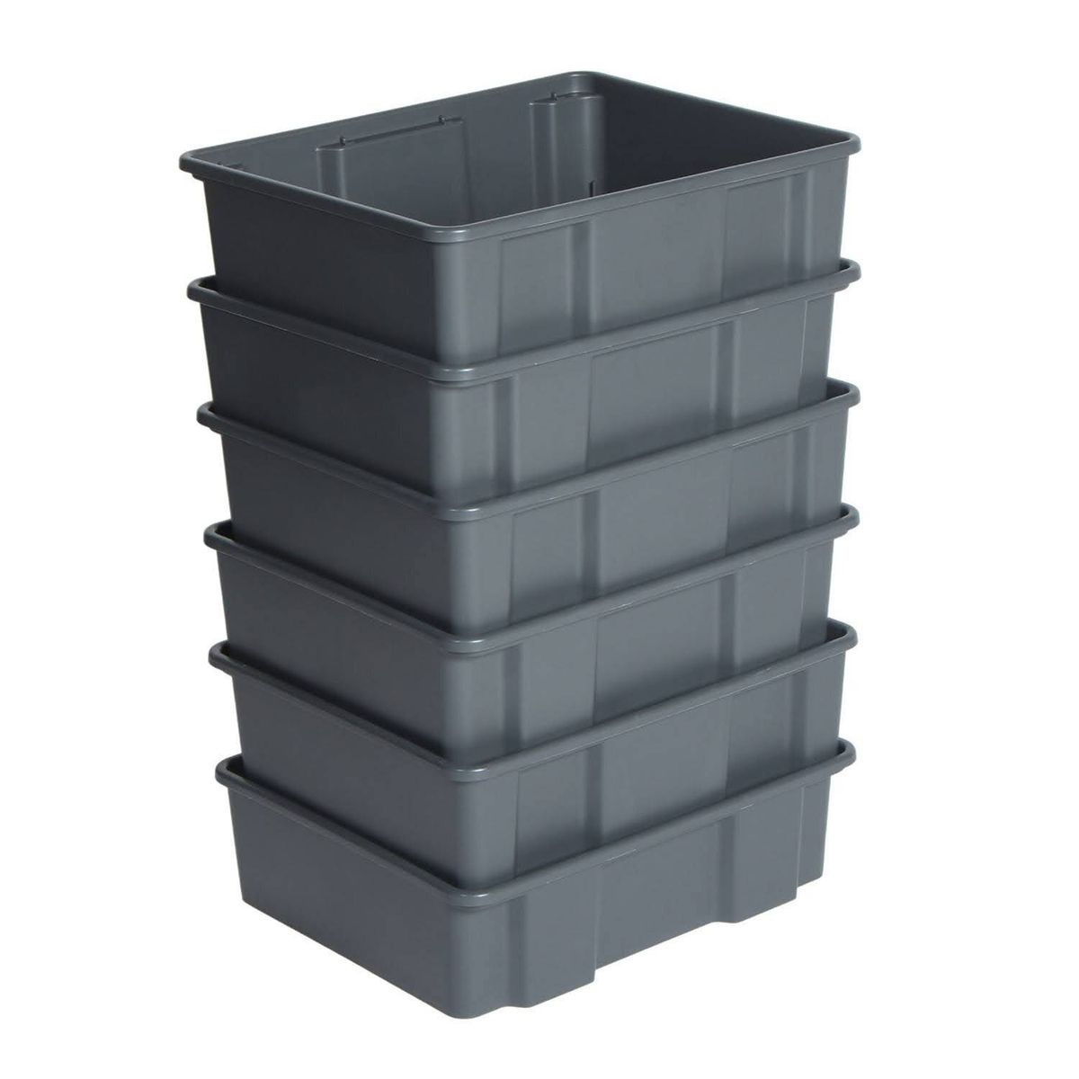 AUTORODEC - Pack de 6 cajas  de 20 lts color grafito