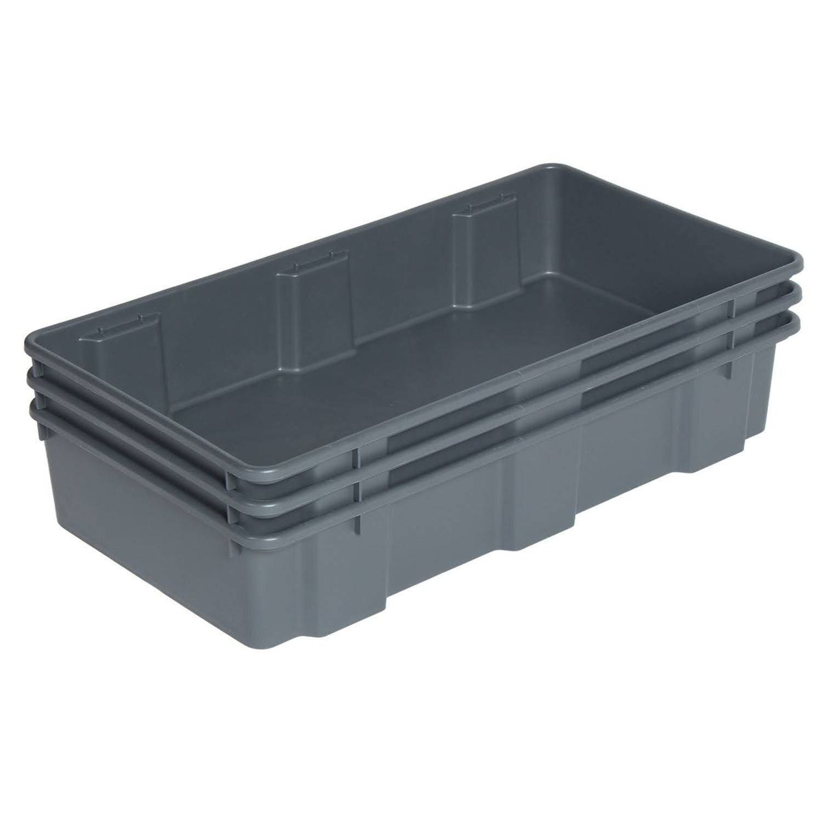 AUTORODEC - Pack de 3 cajas de 32 lts color grafito