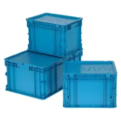 AUTORODEC - Pack de 3 cajas modulares azules de 60x40x60 cm
