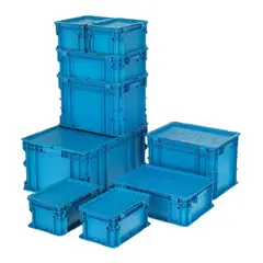 AUTORODEC - Pack de 9 cajas modulares azules 60x40x90 cm