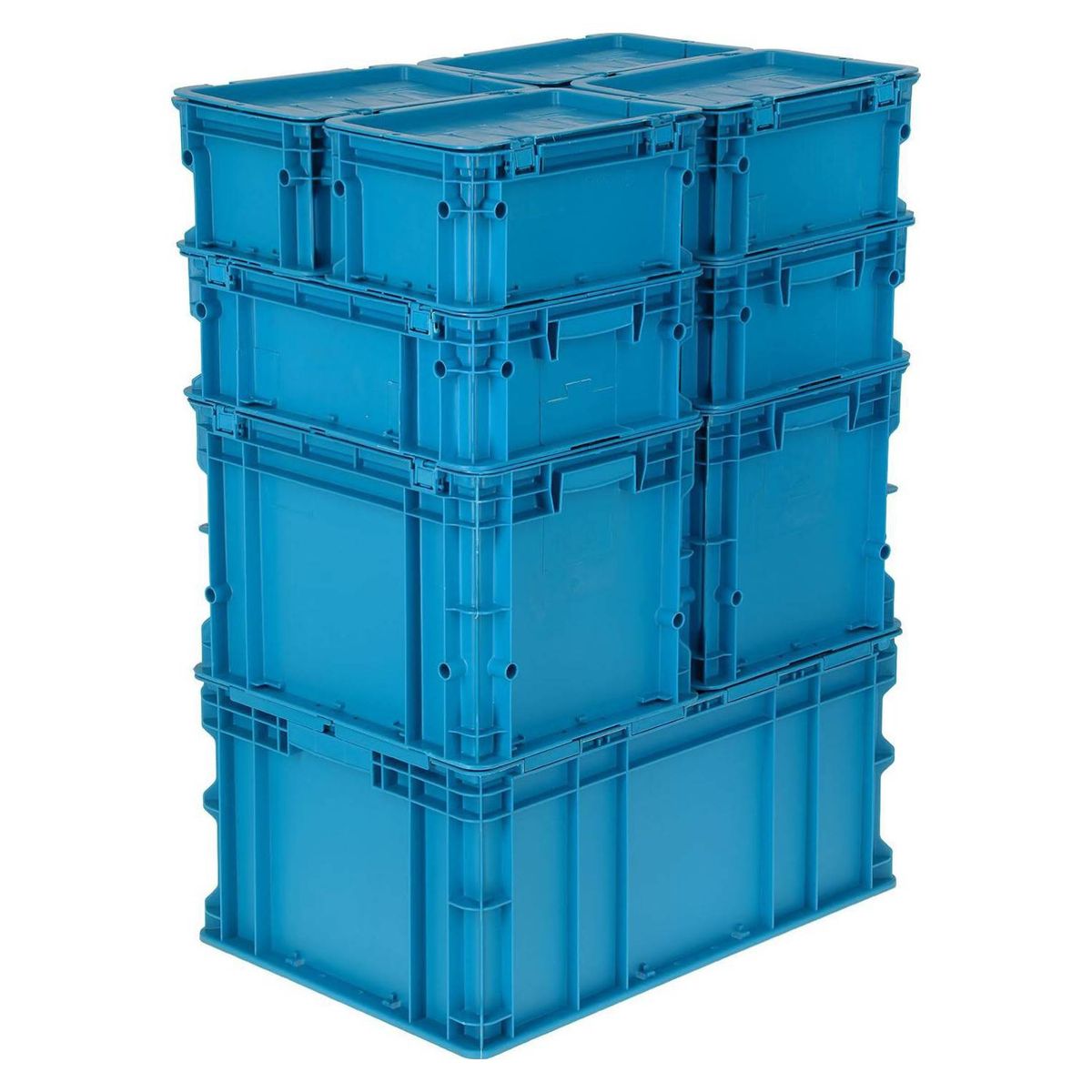 AUTORODEC - Pack de 9 cajas modulares azules 60x40x90 cm