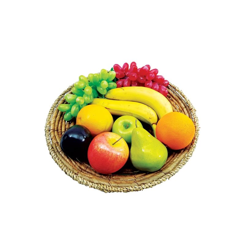HOMEWELL - Cesta Frutera Circular Rattan 35x7Cm HOMEWELL