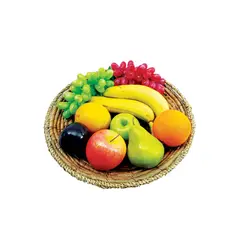 HOMEWELL - Cesta Frutera Circular Rattan 35x7Cm