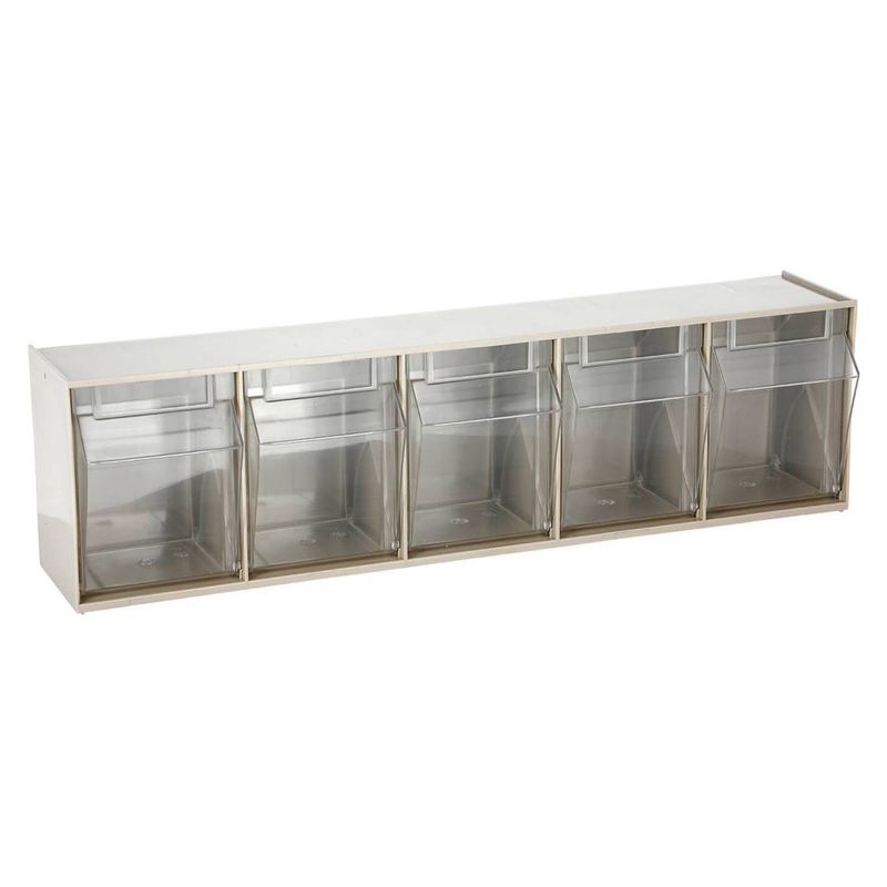 AUTORODEC - Organizador de 5 cajas transparentes 60x13x16 cm