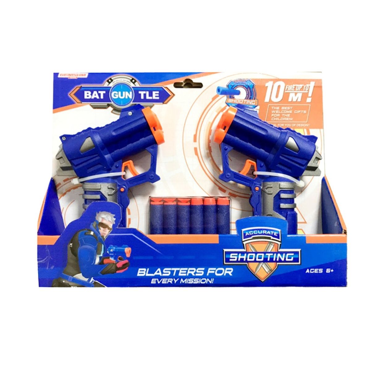 HOMEWELL - Pistolas de Dardos Soft Azules (2u) HOMEWELL