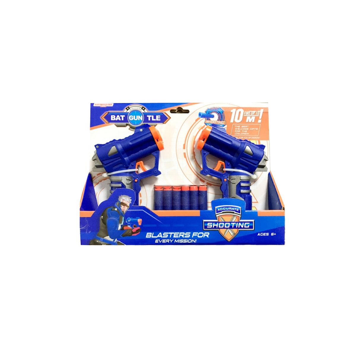 HOMEWELL - Pistolas de Dardos Soft Azules (2u) HOMEWELL