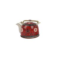 Tetera cerámica con infusor filtro roja 900ml