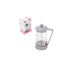 HOMEWELL - Cafetera Francesa Prensa Vidrio Gris 600ml