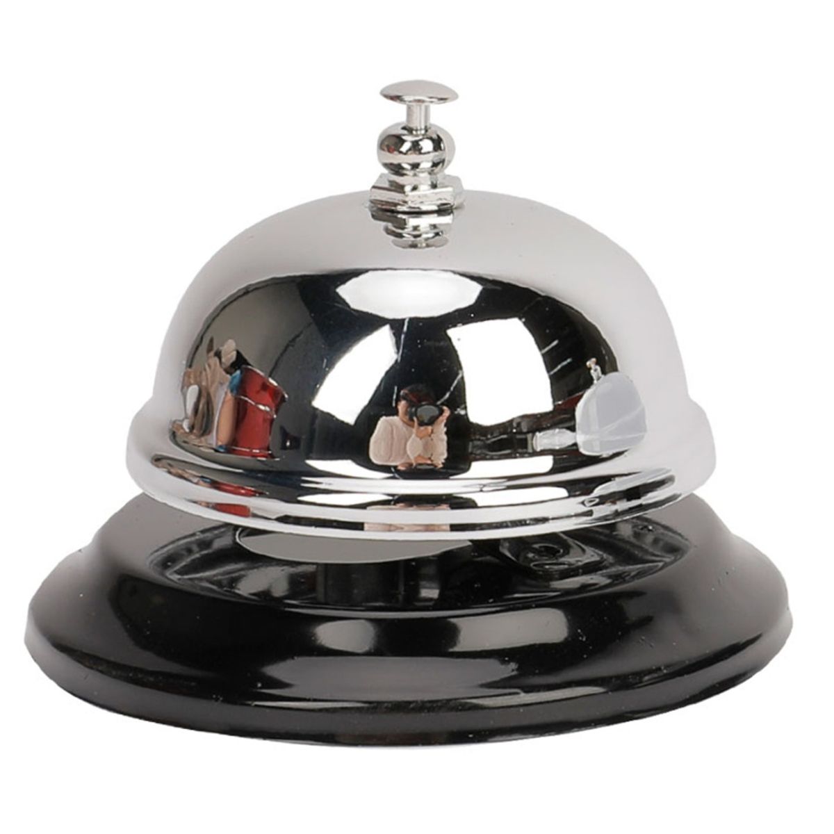 HOMEWELL - Campanilla timbre de mesa plateado