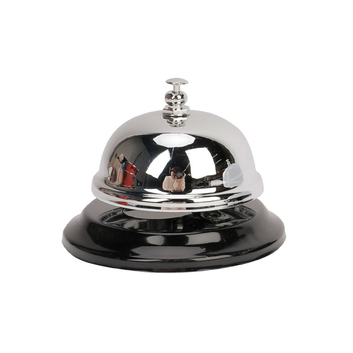 HOMEWELL - Campanilla timbre de mesa plateado