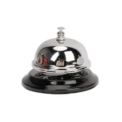 HOMEWELL - Campanilla timbre de mesa plateado