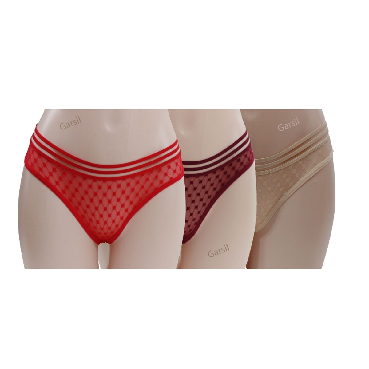 GARSIL - x6 Colales Tipo Tanga Para Mujer Con Diseño - Colores Surtidos