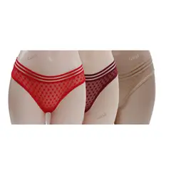 GARSIL - X6 Colales Tipo Tanga Para Mujer Con Diseño - Colores Surtidos