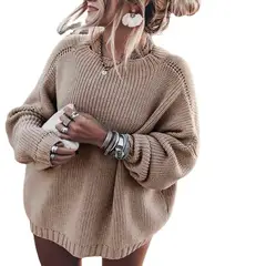 BLWOENS - Suéter casual para mujeres - Khaki
