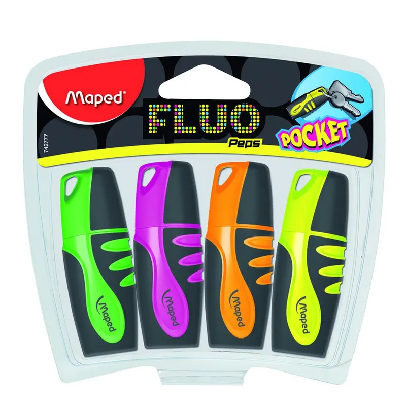 MAPED - Set 4 Destacadores Pocket Maped