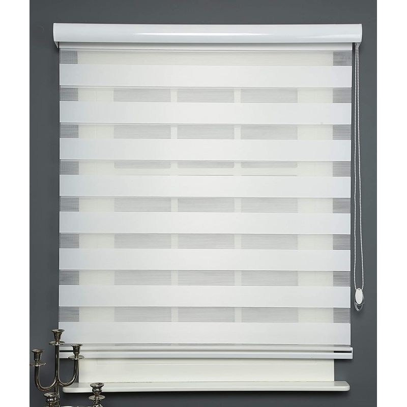 GENERICO - CORTINA ROLLER DUO/ DIA Y NOCHE  COLOR BLANCO 80X200 CM…