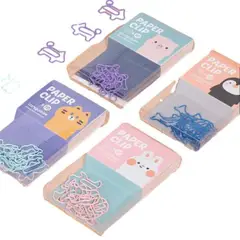 GEN - Set 10 clips metálicos de colores diseño animales