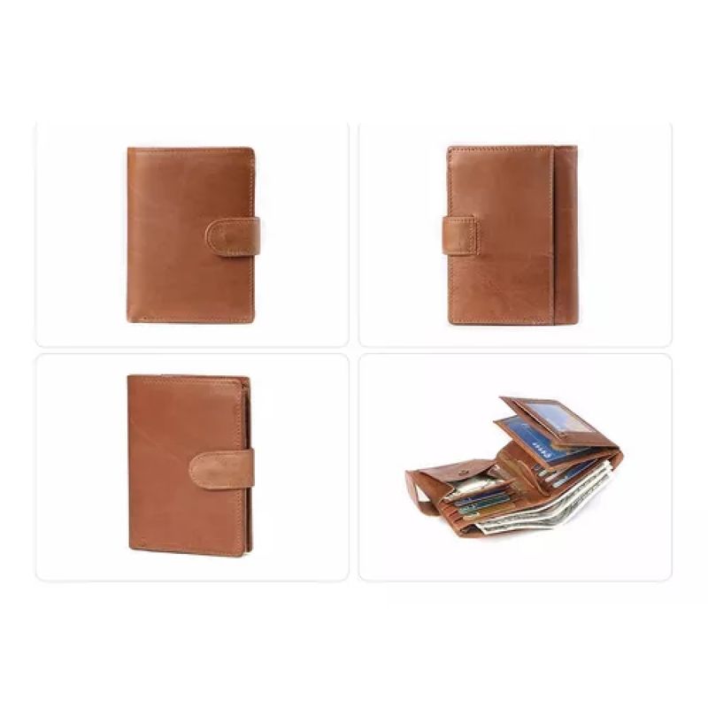 GENERICO - Cartera Billetera Antirrobo Para Hombre  Mujer Rfid Cuero