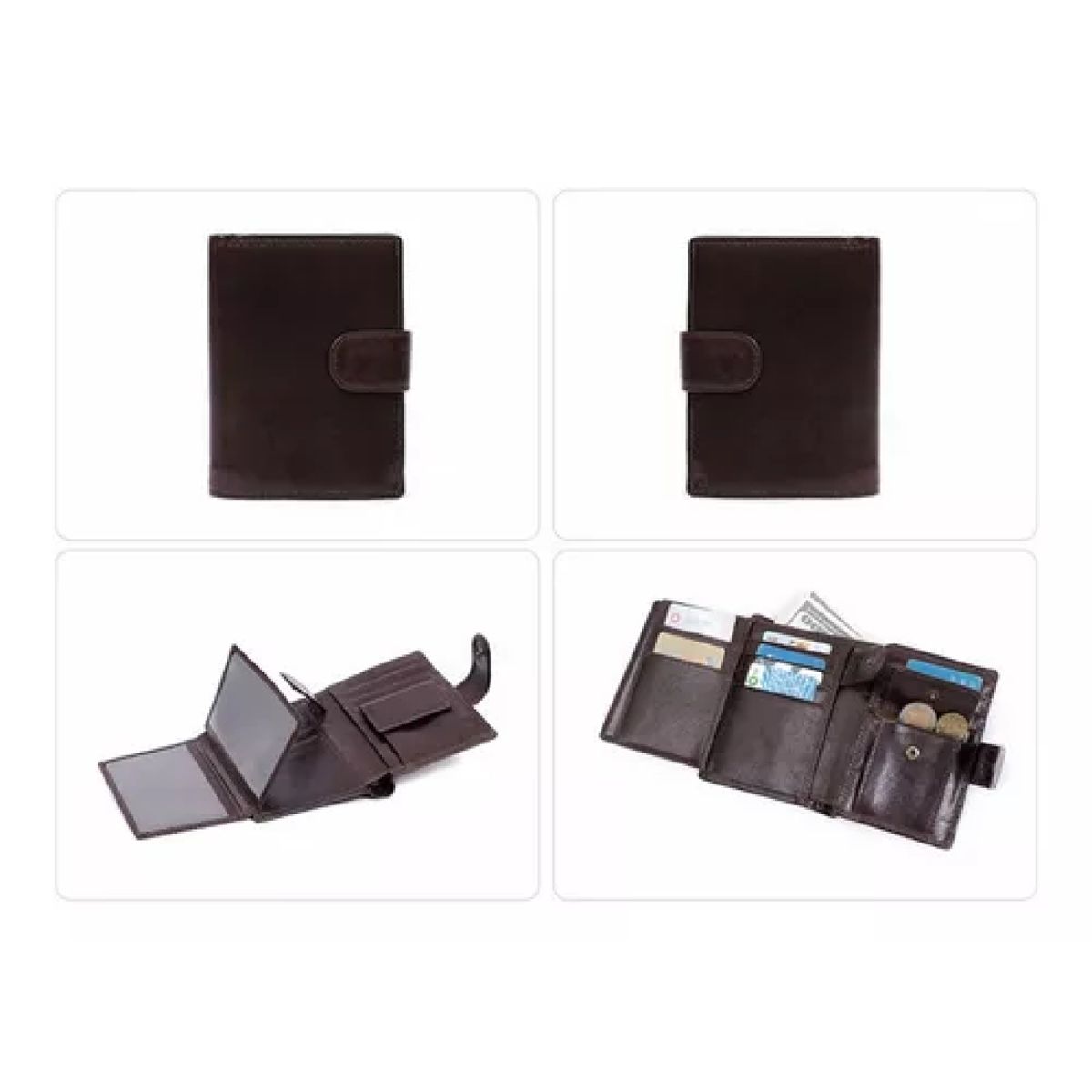 GENERICO - Cartera Billetera Antirrobo Para Hombre  Mujer Rfid Cuero