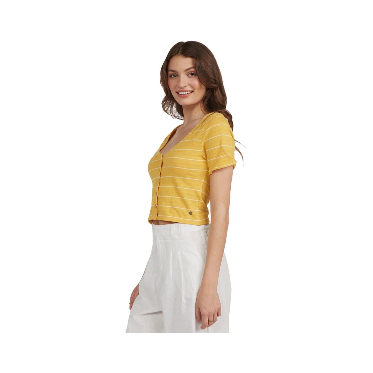 ROXY - Polera Roxy Uncomplicated Mind Mujer Ochre Beachy Yarn